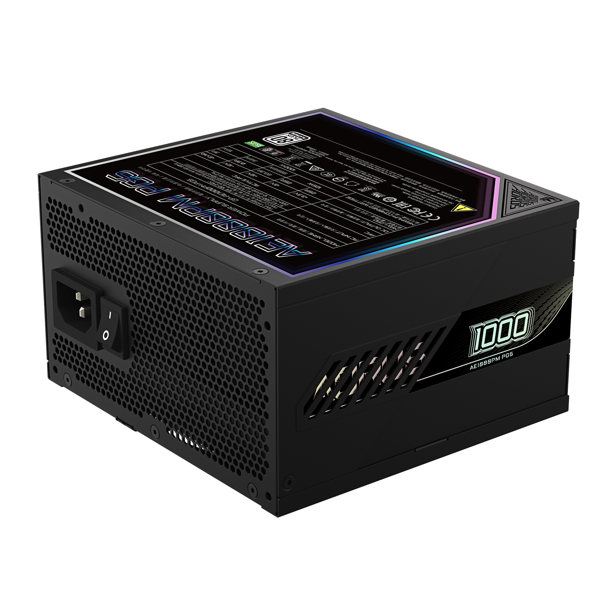Захранващ блок Gigabyte AORUS ELITE P1000W 80+ Platinum, PCIe 5.0