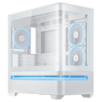 ASUS Prime AP202 ARGB mATX Case + 3 ARGB Fans - White