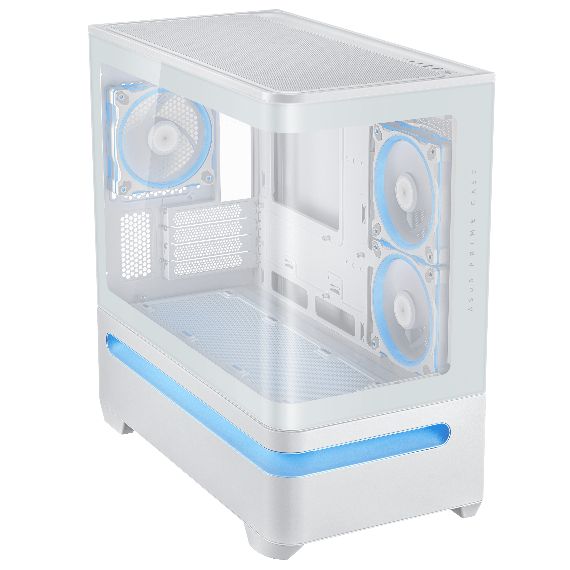 Кутия ASUS Prime AP202 ARGB mATX + 3 ARGB Вентилатора - White