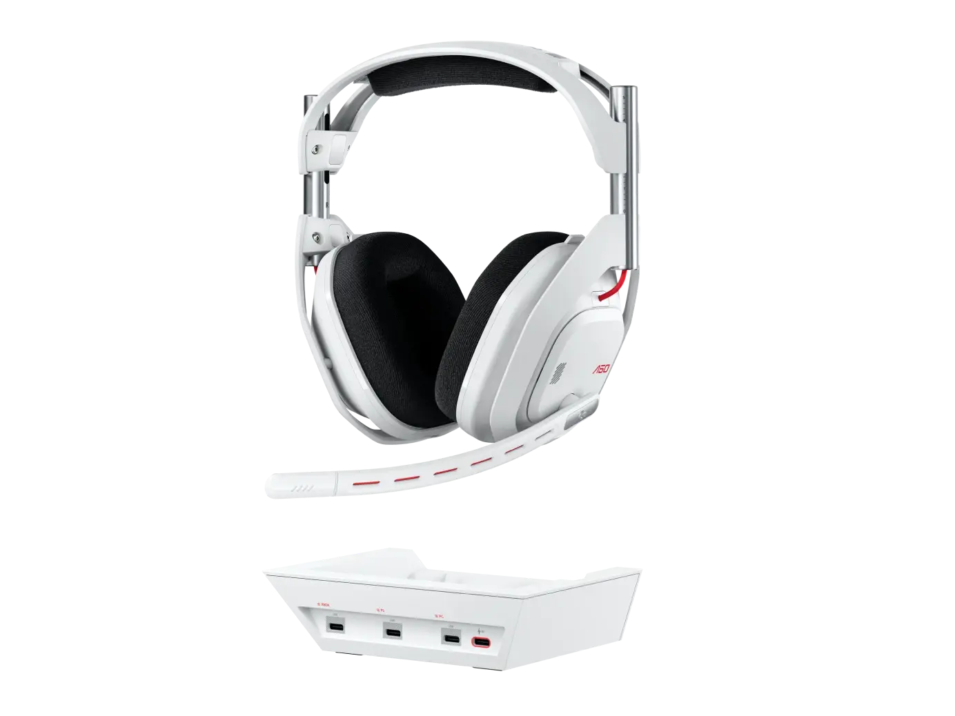 Logitech Astro A50 Lightspeed безжични слушалки с докинг станция, Бели