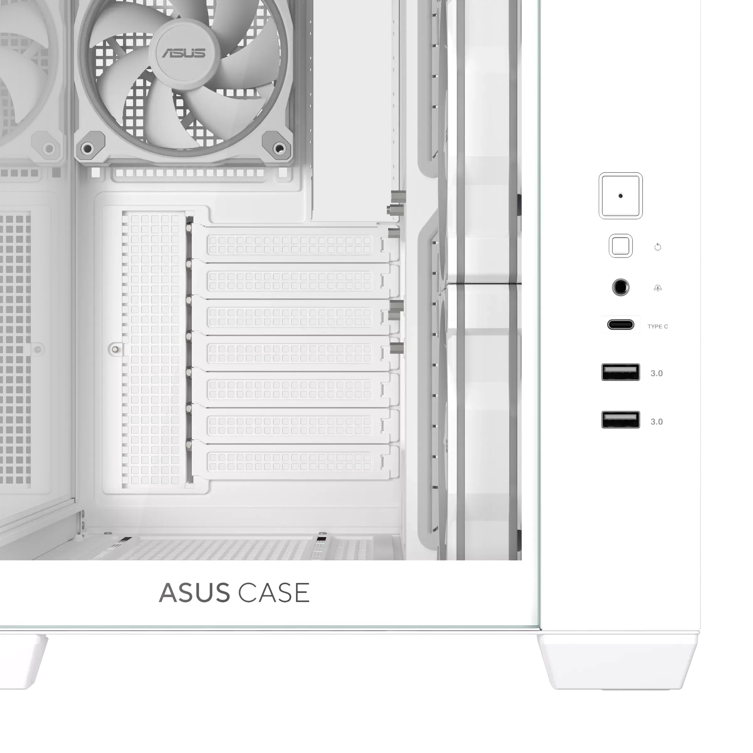 Кутия ASUS A32 PLUS Tempered Glass + 4 ARGB Вентилатора - White