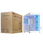 ASUS A32 PLUS Tempered Glass Case + 4 ARGB Fans - White