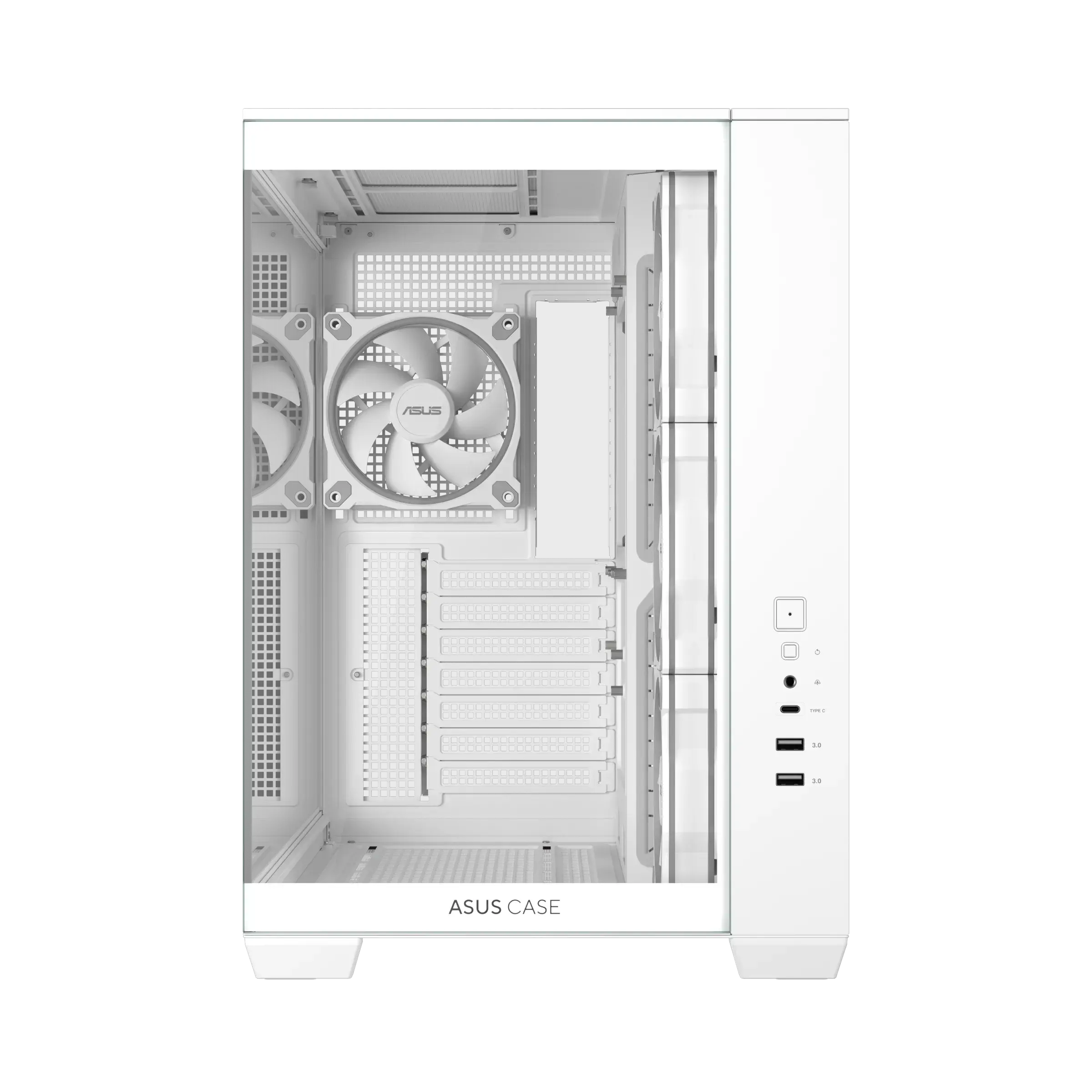 Кутия ASUS A32 PLUS Tempered Glass + 4 ARGB Вентилатора - White