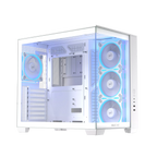 ASUS A32 PLUS Tempered Glass Case + 4 ARGB Fans - White