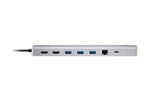 ATEN 11-in-1 USB-C Multiport Dock with Power Pass-Through, 2 x HDMI, LAN, 3.5mm, USB-C, SD Card, microSD, 3 x USB 3.2
