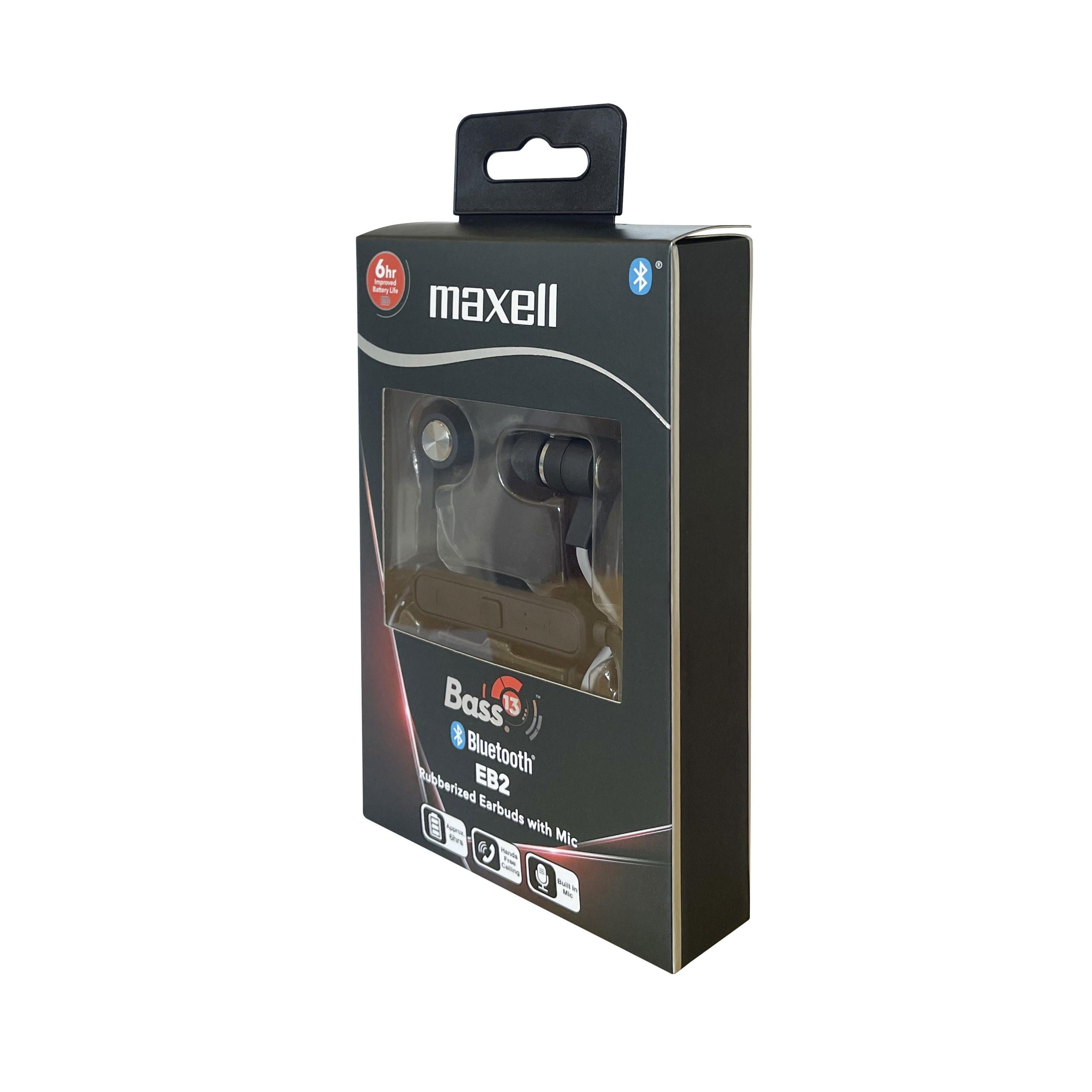 Слушалки с микрофон тапи блутут B13-EB2  BASS 13 черни MAXELL