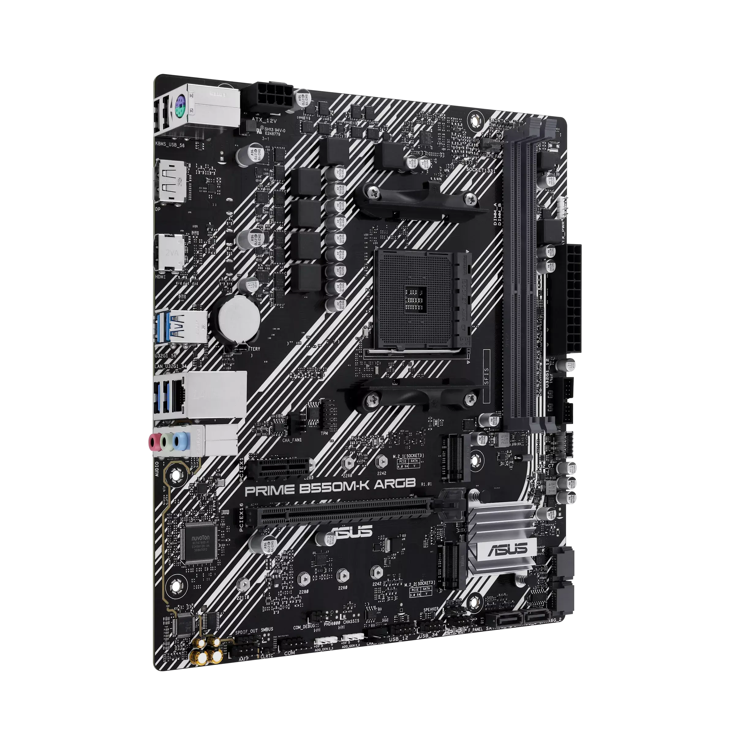Дънна платка ASUS Prime B550M-K ARGB, socket AM4