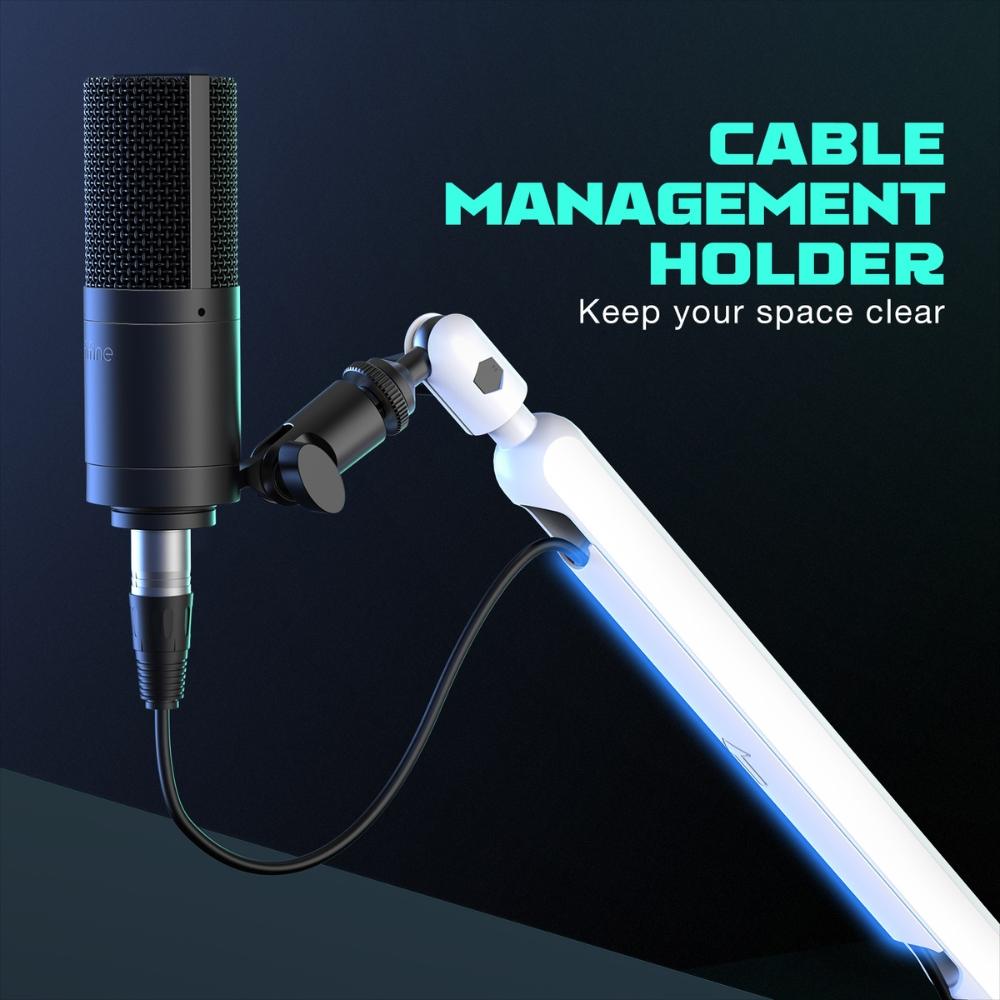 Стойка за микрофон FIFINE BM88 White High End Boom Arm Stand