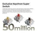 Keychron C1 Pro 8K QMK Mechanical Gaming Keyboard - Super Red Switch
