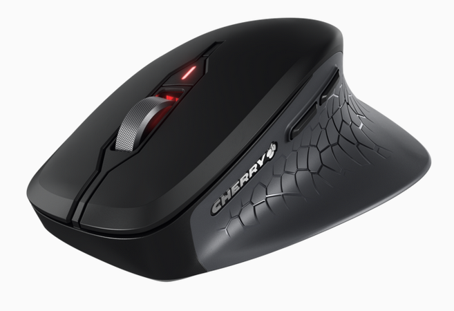 CHERRY Stream ергономична безшумна мишка Comfort, 6 бут, 4000dpi, черна