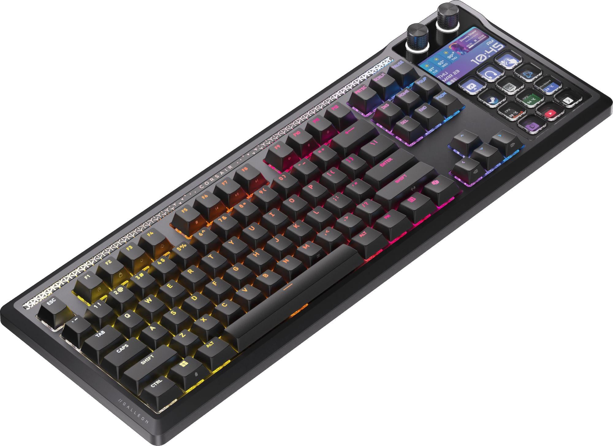 Геймърска механична клавиатура CORSAIR GALLEON 100 SD CRS MLX Pulse Switch - Black