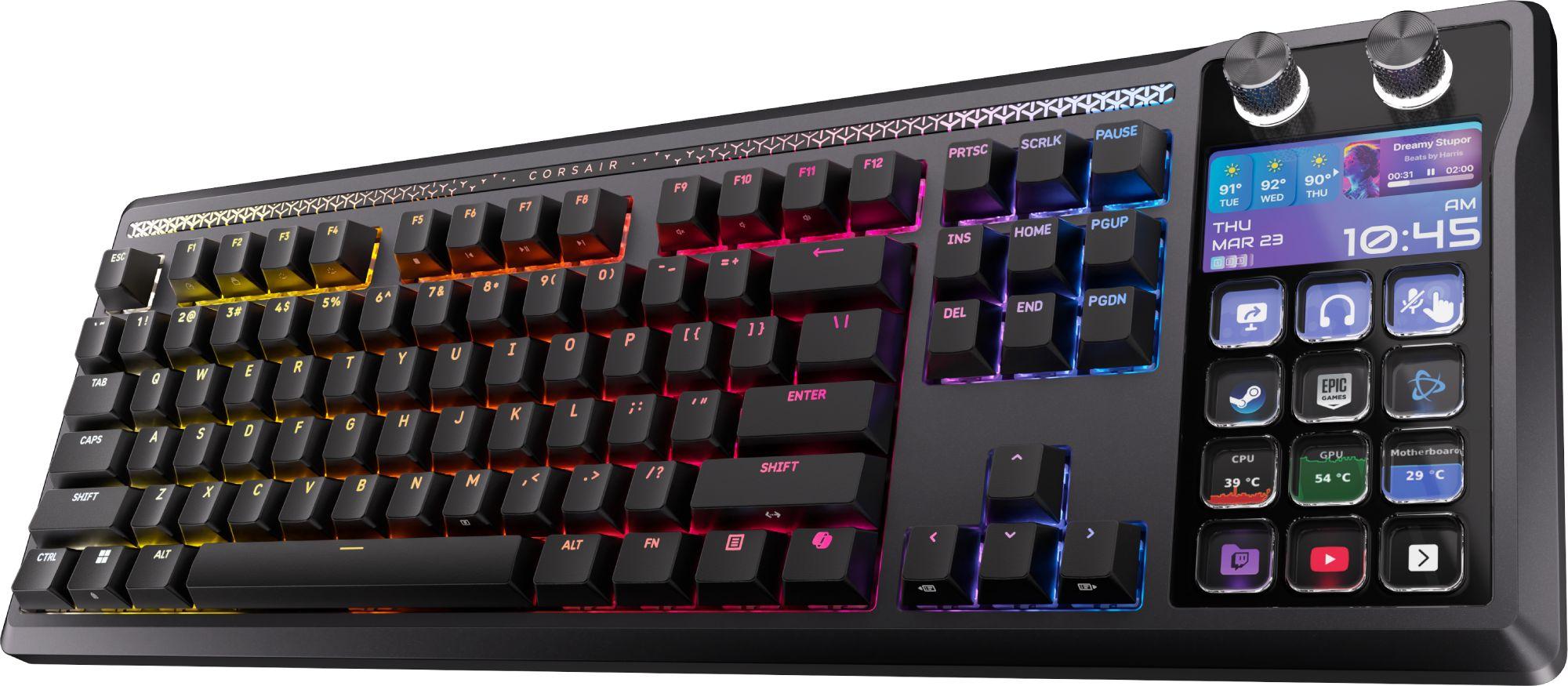 Геймърска механична клавиатура CORSAIR GALLEON 100 SD CRS MLX Pulse Switch - Black
