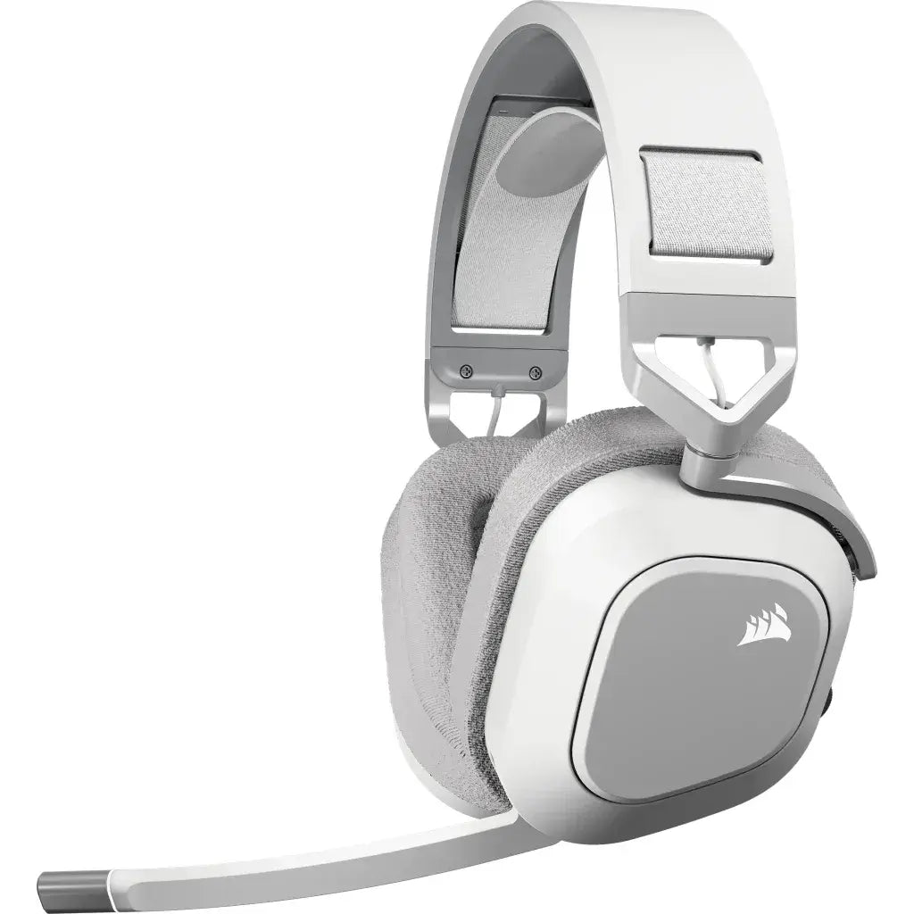 Геймърски слушалки с микрофон Corsair HS80 MAX White безжични и блутут PC/PS5/PS4
