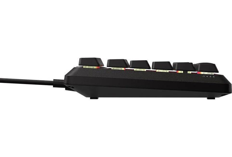 Геймърскa мембранна клавиатура Corsair K55 Core RGB - TKL