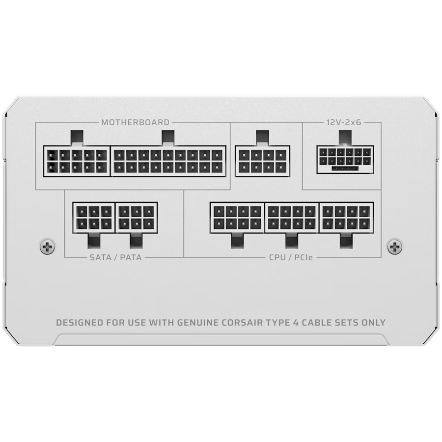 Захранващ блок Corsair RM1000e White 1000W 80+ Gold ATX 3.1, Fully Modular