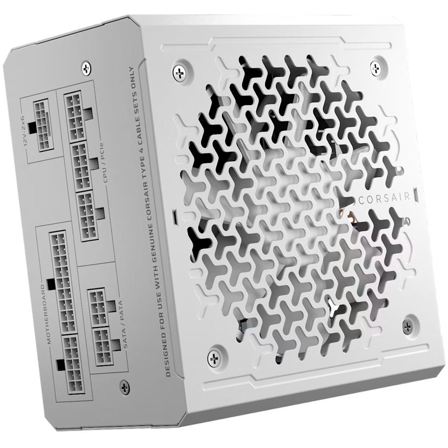 Захранващ блок Corsair RM750e White 750W 80+ Gold ATX 3.1, Fully Modular