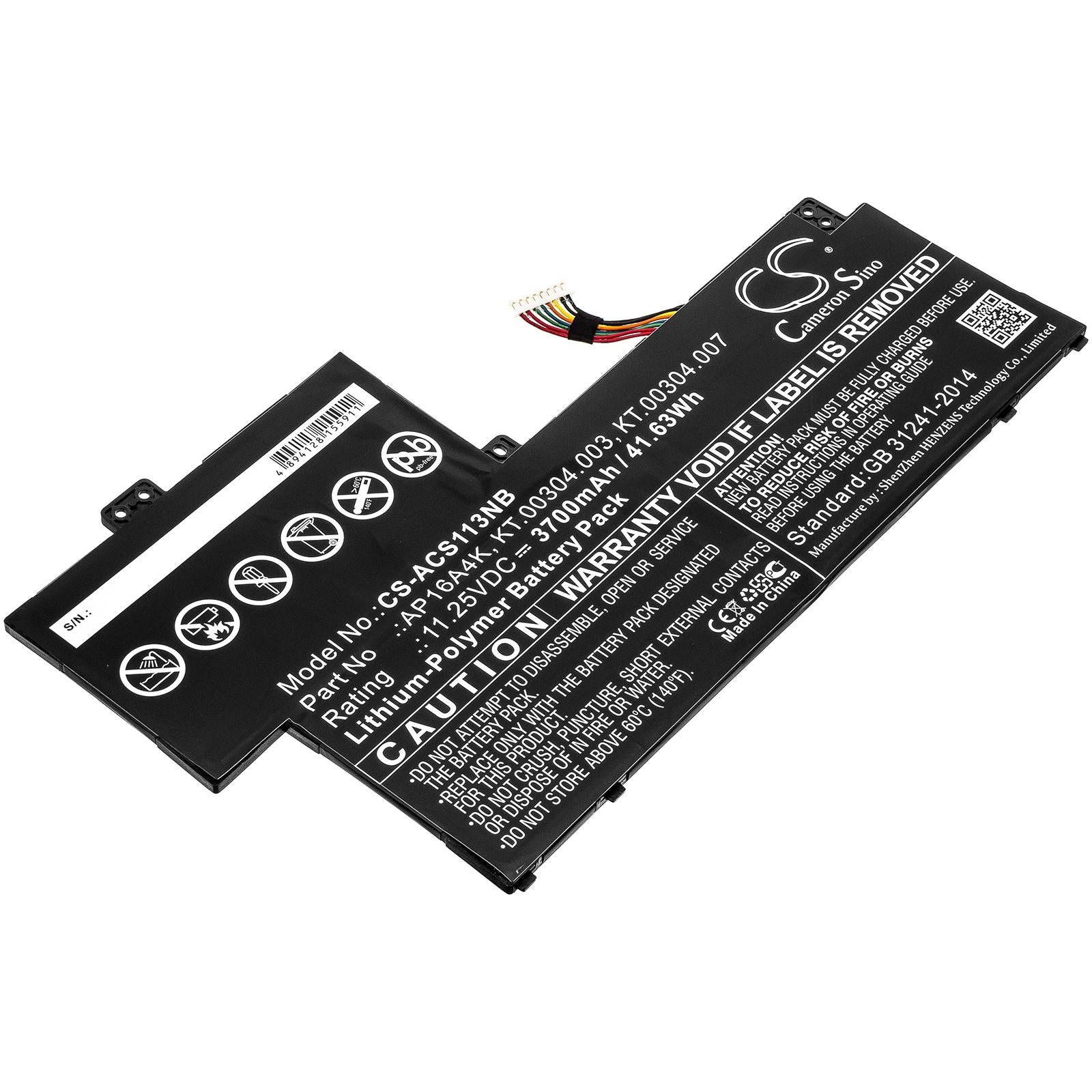 Батерия  за лаптоп ACER Aspire One Cloudbook 11 AO1-132, SWIFT 1 SF113-31-P2JX, AP16A4K LiPo 11.25V 3700mAh  CAMERON SINO