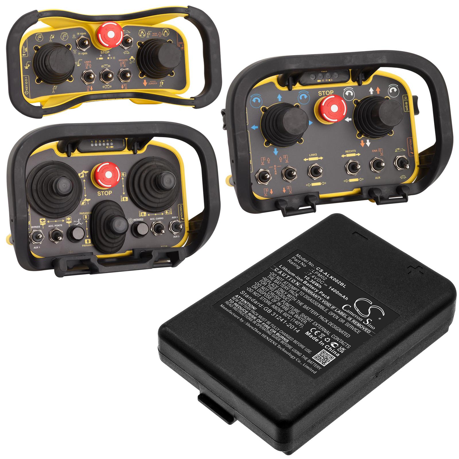 Батерия за дистанционно управление за кран Autec Air Dynamic AJR LPM02 LiIon 7,4V 1400mAh Cameron Sino