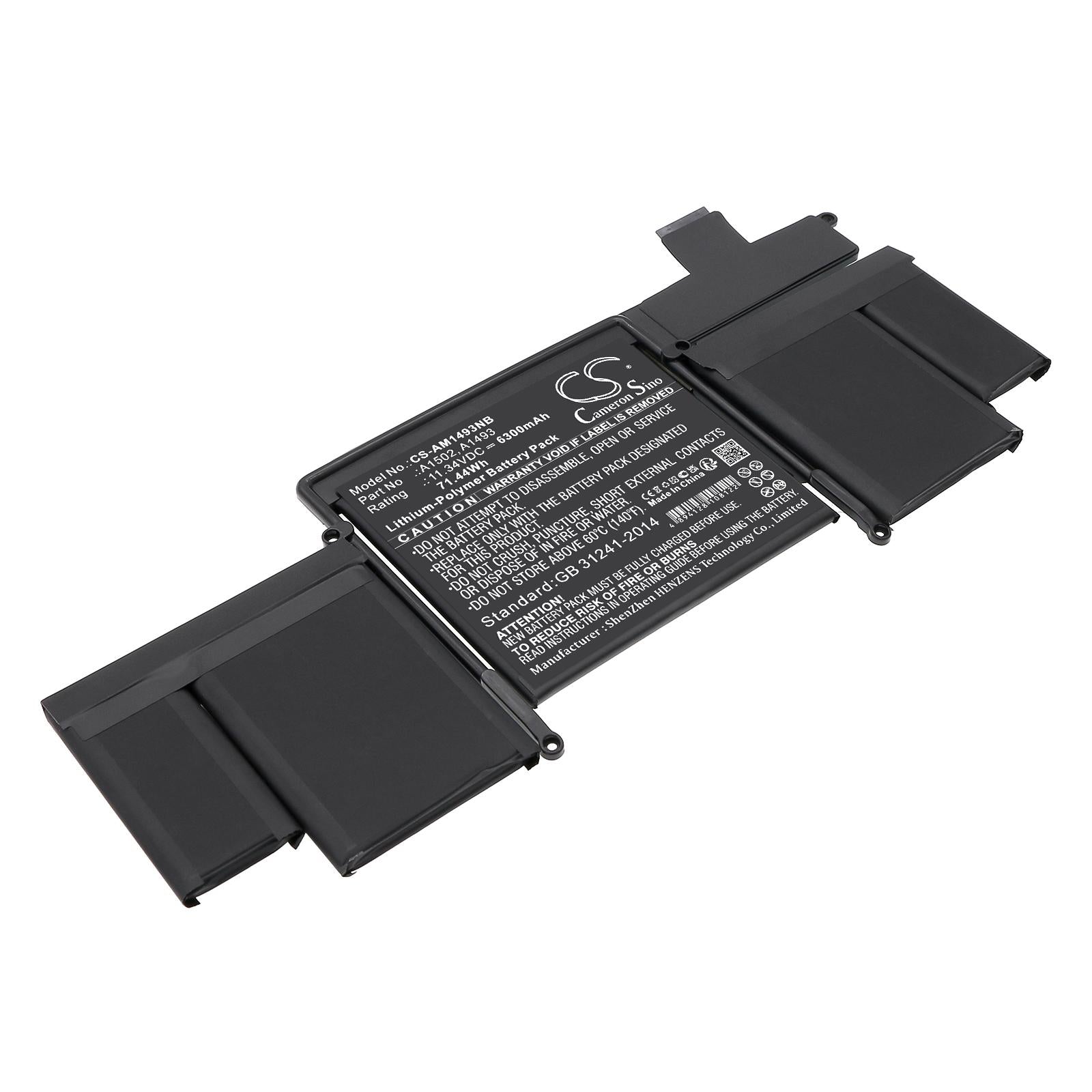 Батерия за лаптоп Apple MacBook Pro ""Core i5" 2.4 13" Late 2013 Retina A1493, A1502 LiPo 11.34V 6300mAh CAMERON SINO