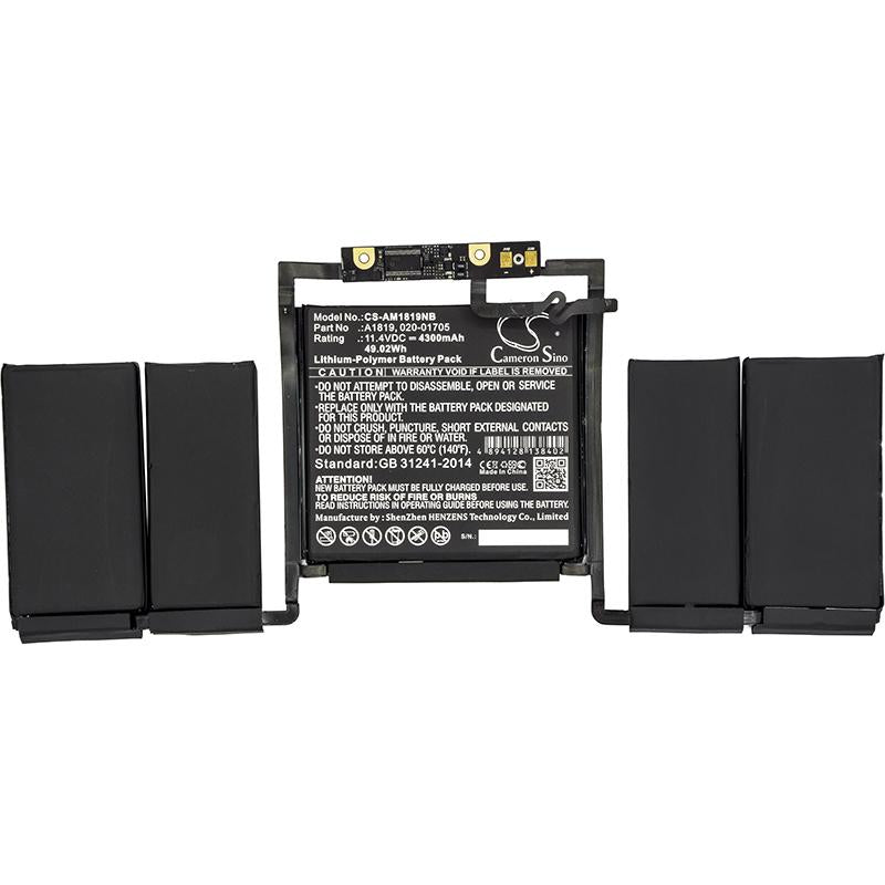 Батерия за лаптоп  Apple MacBook Pro "Core i5" 2.9 13" Touch/Late 2016 A1819  LiPo 11.4V 4300mAh CAMERON SINO