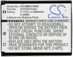 Battery for Panasonic KX-TCA285, KX-TCA385, KX-UDT121 LiIon 3.7V 660 mAh Cameron Sino