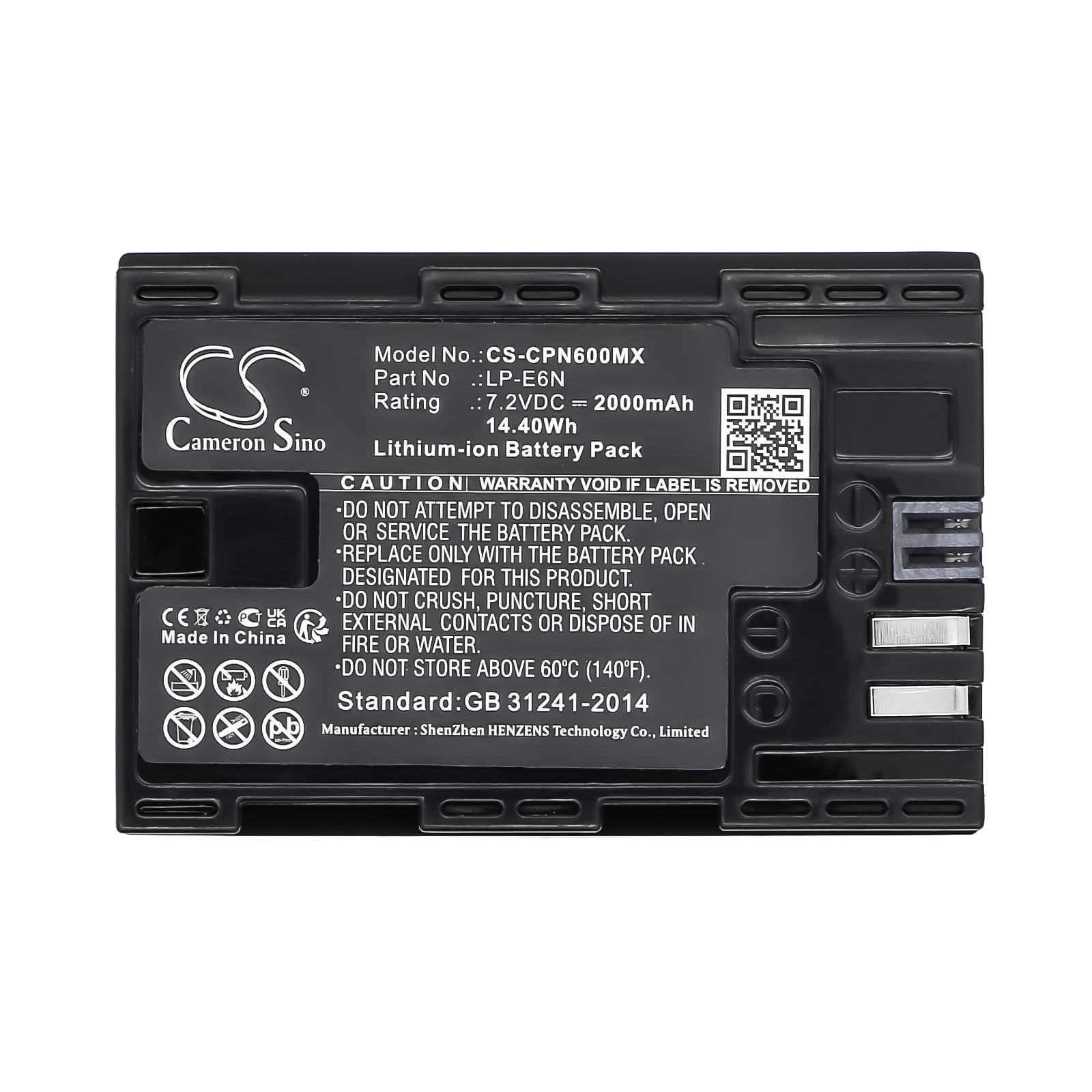 Батерия за фотоапарат CANON EOS 5D, EOS 60D LiIon 7.2V 2000mAh  Cameron Sino
