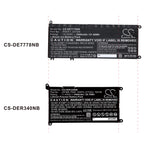 Battery for DELL G3 15, G5 15 5587, INS 15PD-1863BL, Latitude 15 3590, 33YDH, W7NKD, LiIon 15.2V 3400mAh CAMERON SINO