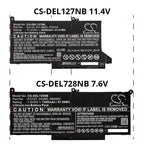 Laptop battery DELL CTOL7480-D1506CN, Latitude 12 7000, Latitude 13 7380 LiIon 7.6V 7500mAh CAMERON SINO