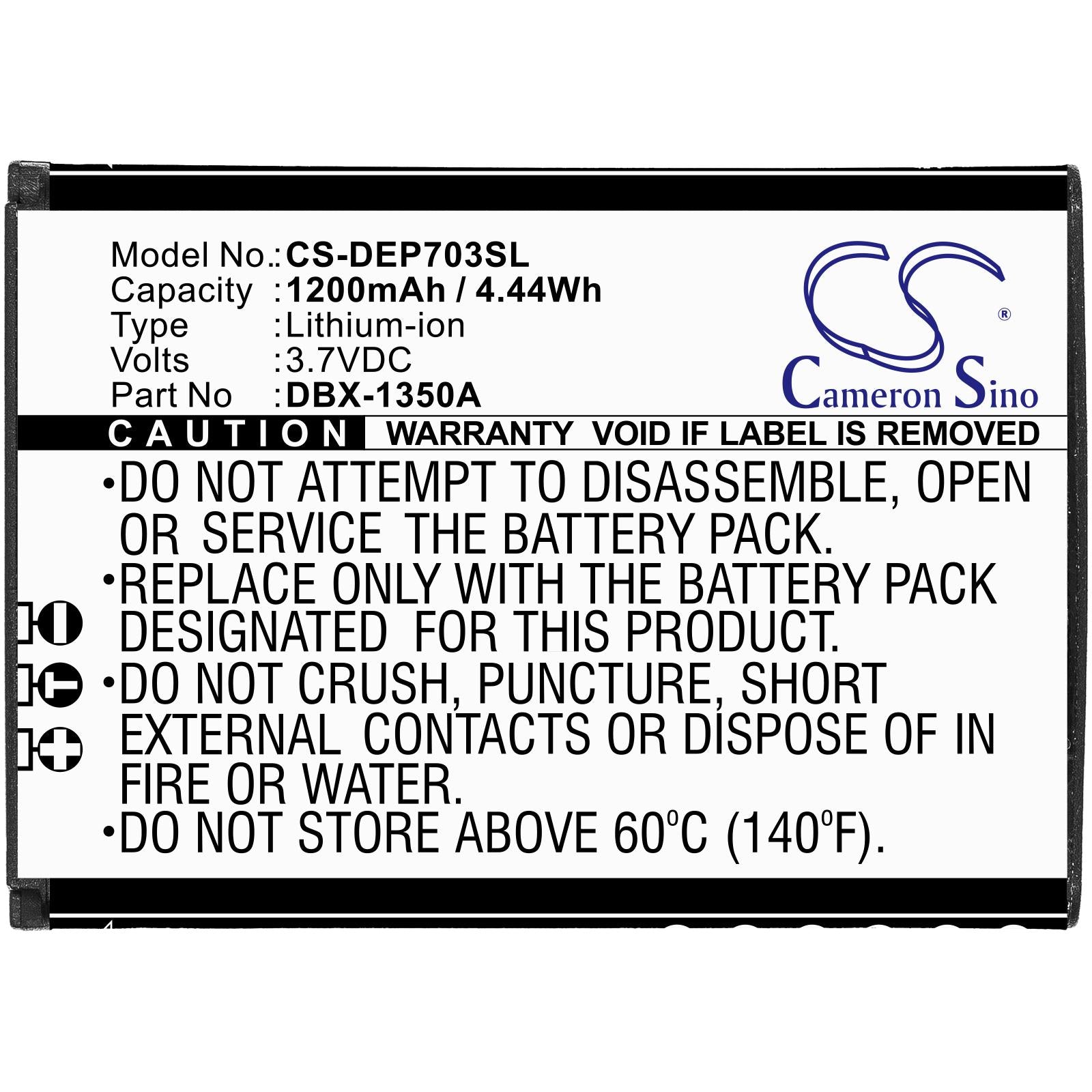 Батерия за мобилен телефон  DORO 7030, 7031, 7080, DFC-0270  DBX-1350A LiIon 3,7V 1200mAh CAMERON SINO