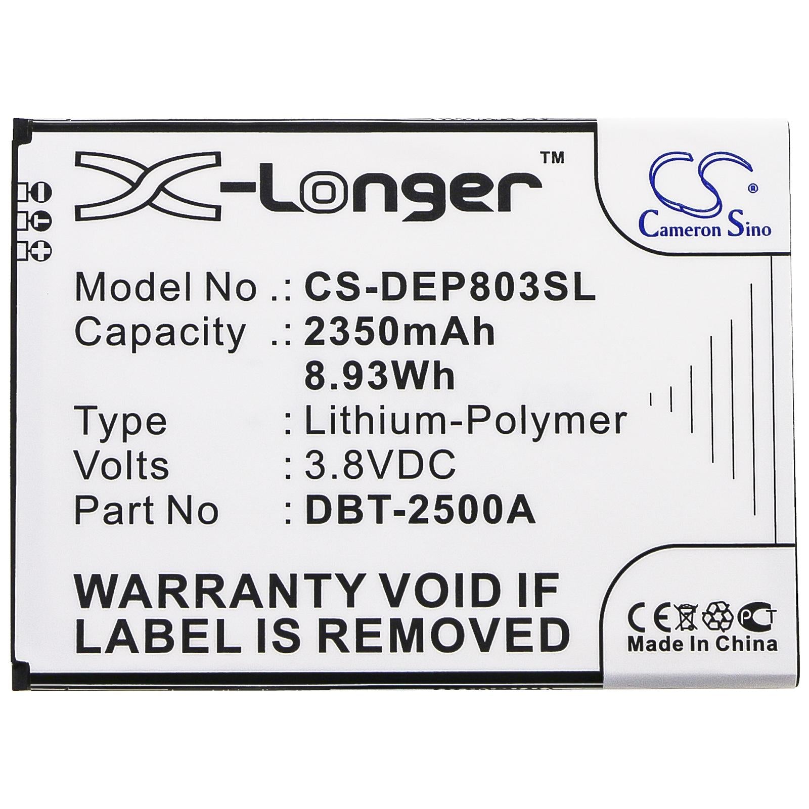 Батерия за мобилен телефон  DORO 8035, DSB-0170  DBT-2500A LiPo  3,8V 2350mAh CAMERON SINO