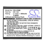 Battery for Cameron Sino 3.7V 800mAh, LiIon, OLYMPUS Li50