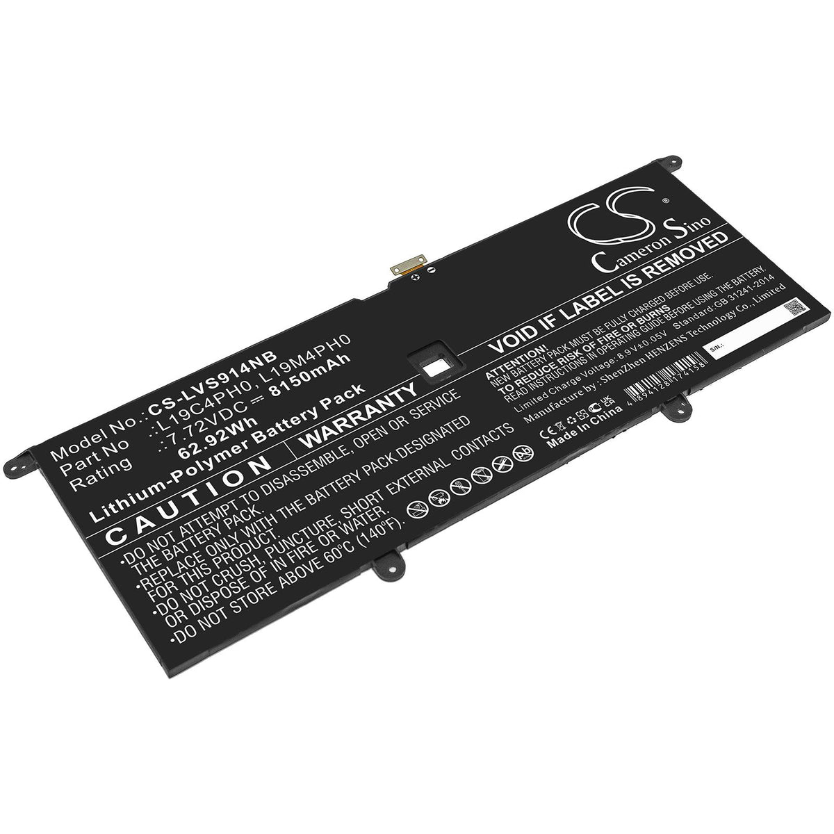 Батерия  за лаптоп   LENOVO Yoga Slim 9 14ITL5 82D10000UK L19C4PH0  LiPo 7.72V 8150mAh CAMERON SINO
