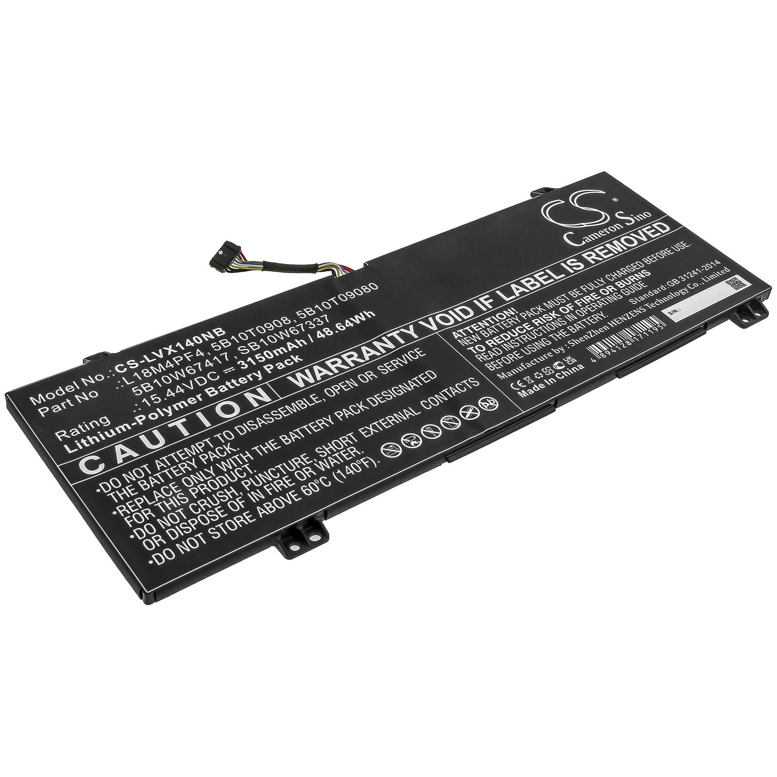 Батерия за лаптоп LENOVO L18M4PF4 Xiaoxin Air 14 2019, Ideapad S540-14IWL 15,44V 3150mAh CAMERON SINO