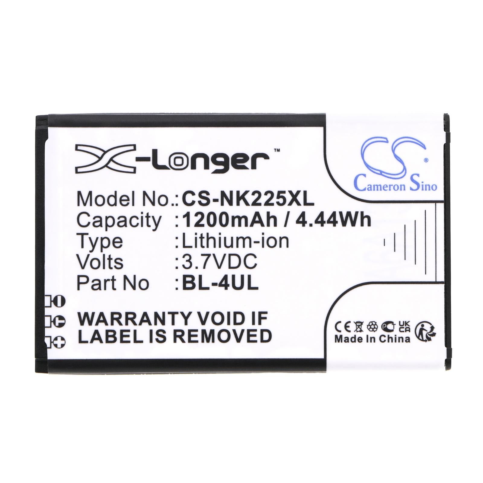 Батерия за телефон NOKIA 3310 , Asha 225, TA1030 BL-4UL / BL-4WL   LiIon 3,7V 1200mAh CAMERON SINO
