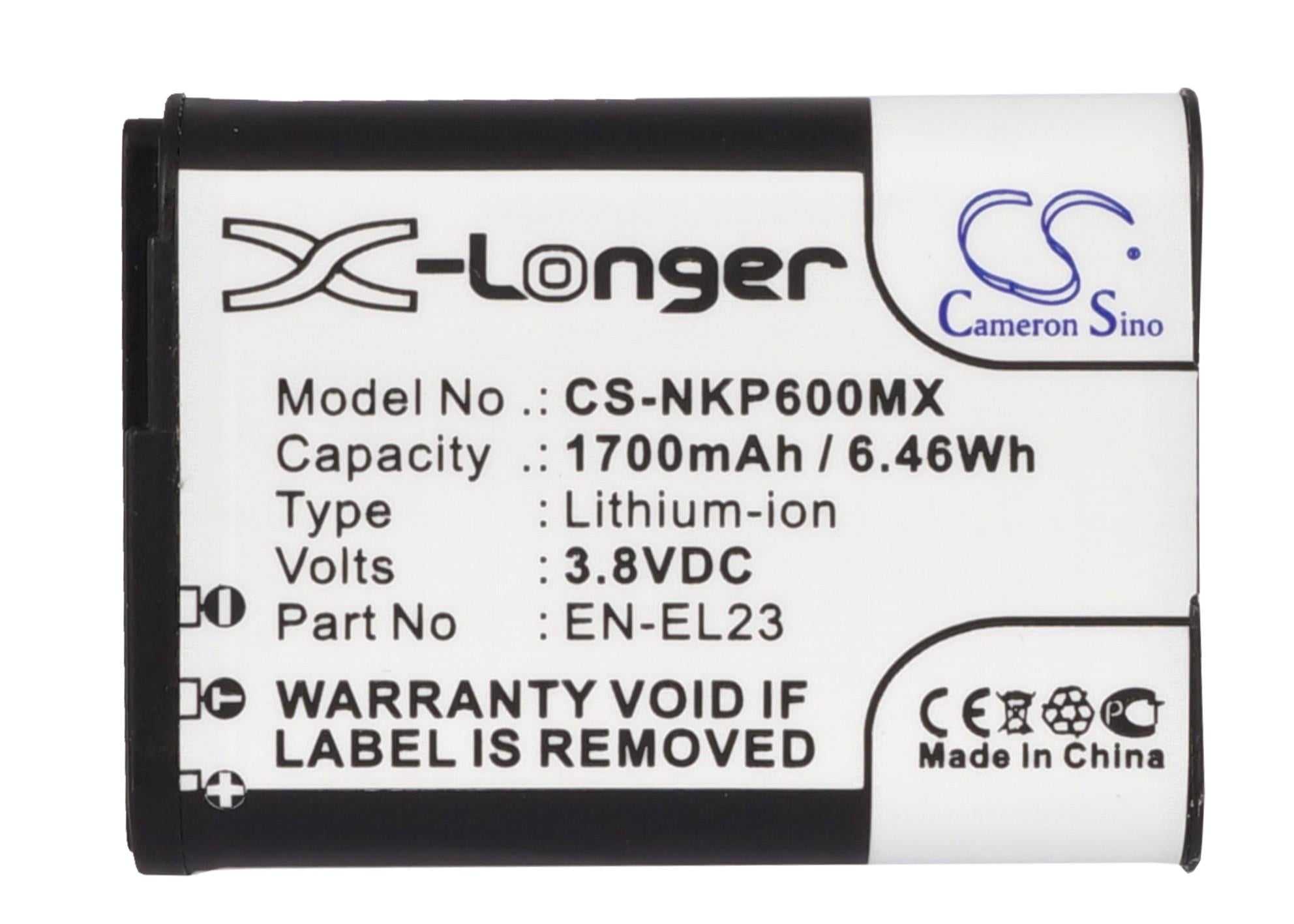 Батерия за апарат NIKON EN-E23  Coolpix P600; P900  LiIon 3,8V  1700mAh  Cameron Sino