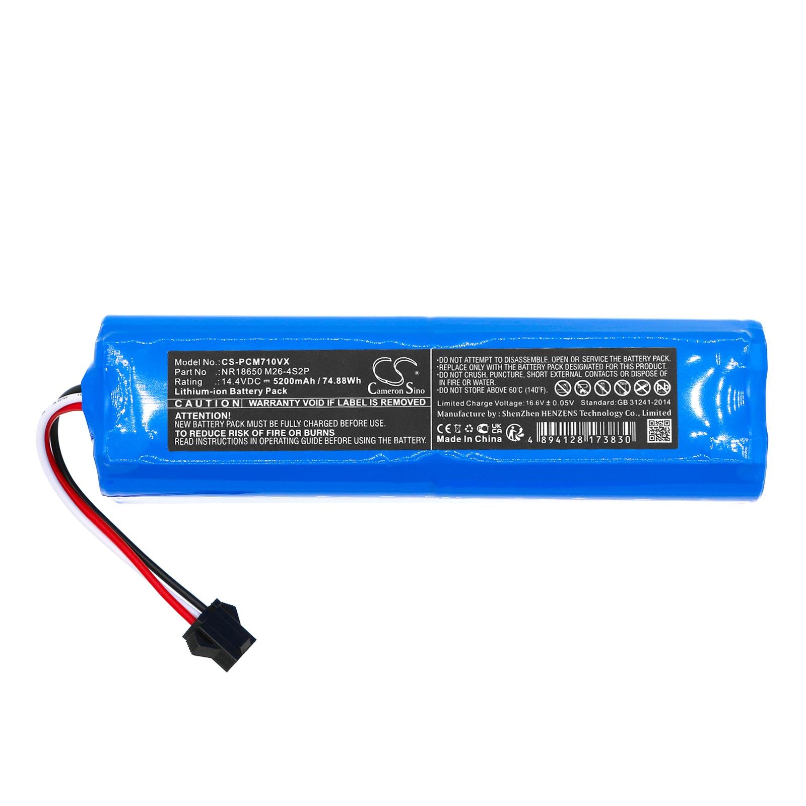 Батерия за прахосмукачка LENOVO Cleaner T1S pro, XIAOMI Roidmi Eve Plus  LiIon 14,4V 5200mAh CAMERON SINO