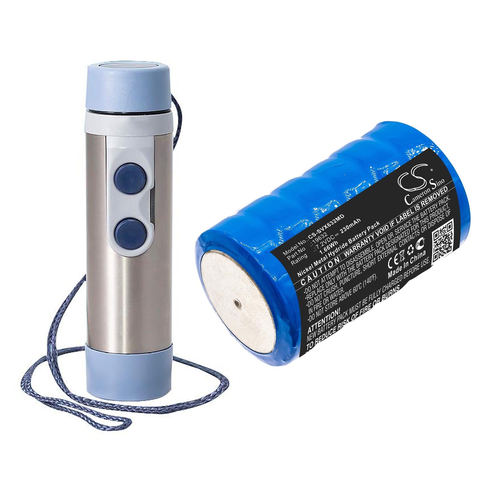 Батерия медицинска за ларингоскоп Servox 14266  19632 Ni-MH 7,2V 230mAh Cameron Sino