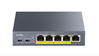 Cudy GS105P Switch, 5-port PoE metal casing + 36W switch, unmanaged