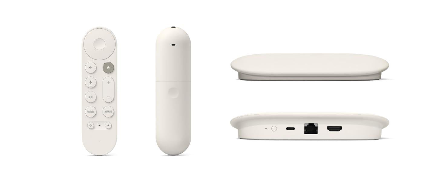 Мултимедиен плеър Google TV Streamer 4K, 32GB, с дистанционно