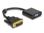DeLock adapter, DVI-D 24+1 male - VGA female, Black