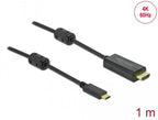 Delock USB-C to HDMI Cable (DP Alt Mode) 4K 60 Hz, 1 m, Black