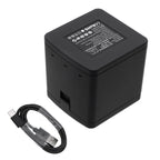 Three-slot battery charger for GoPro 9/10/11/12 cameras with USB-C Cameron Sino