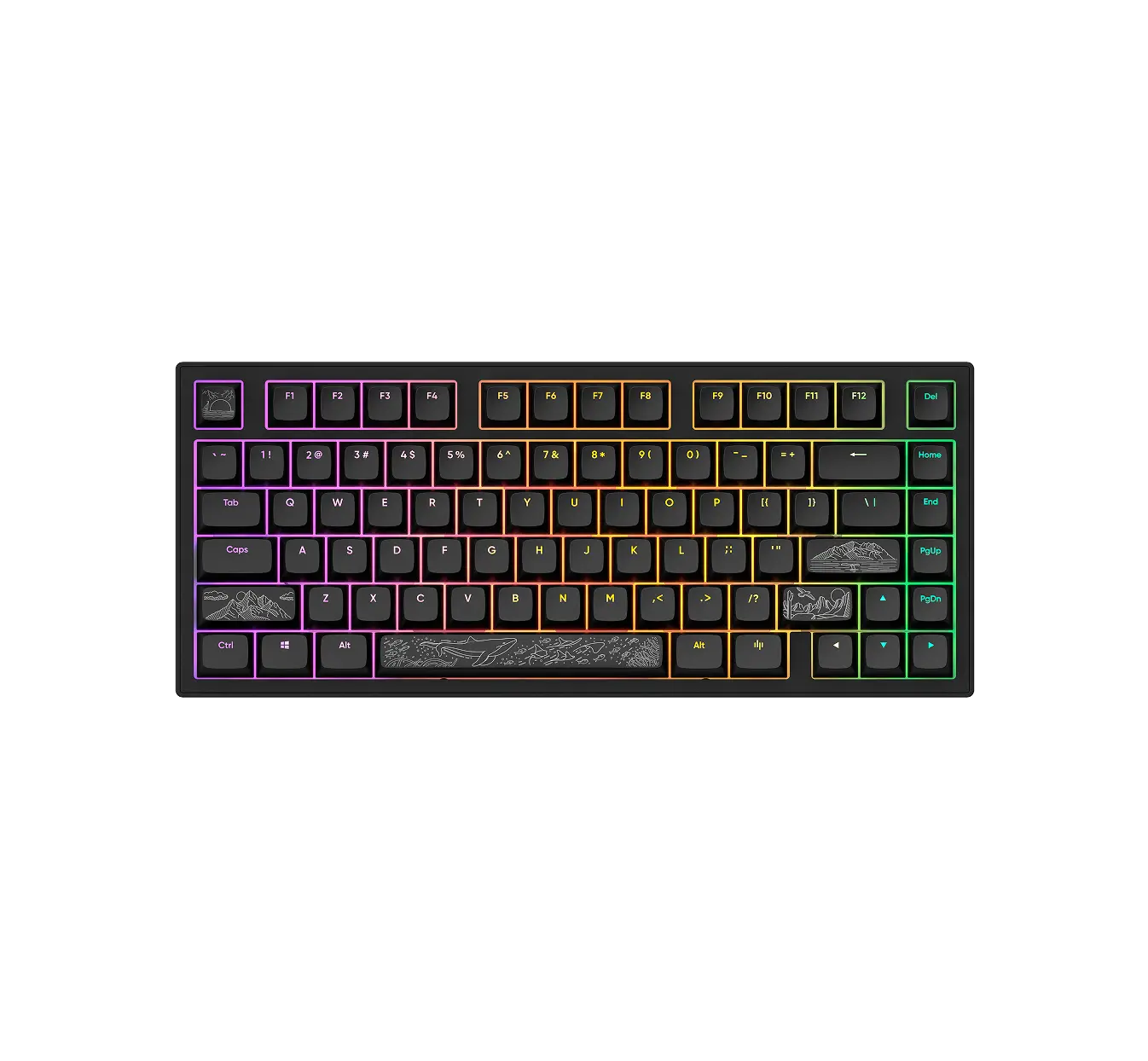 Геймърскa механична клавиатура Dark Project ALU81A Terra Nostra V2 Black RGB