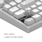Dark Project ALU81A Terra Nostra White RGB Gaming Mechanical Keyboard