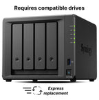 NAS Synology DS425+ Network Storage, 4-bay for 3.5" 2.5", 2 x M.2 NVMe