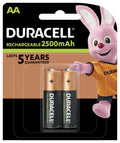 Акумулаторна батерия DURACELL R6 AA, 2500mAh NiMH, 1.2V, 2 бр. в опаковка