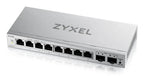 ZyXEL GS-1200-10 Switch, V3, Managed, 8 ports, 10/100/1000 with 2Gbe Uplink