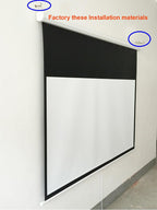 Estillo Wall Screen 240x240 cm, white, black frame, 11kg