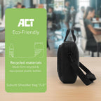 ACT Suburb bag for 15.6" laptop made from recycled plastic bottles