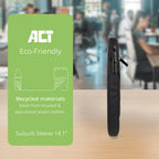 ACT Suburb 14.1" laptop sleeve made from recycled plastic bottles